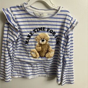 4-30$ H&M Blue and White Striped Longsleeve 6-8 years